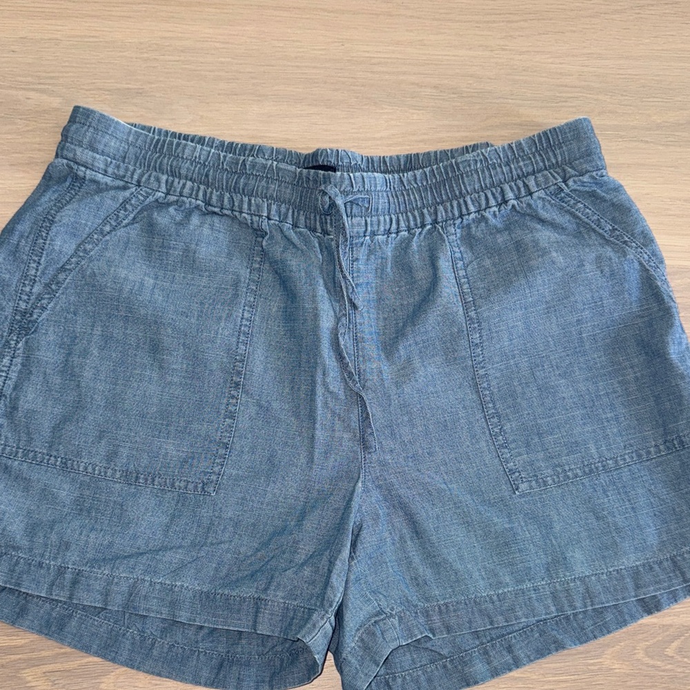 J. Crew elastic waist Chambray Shorts